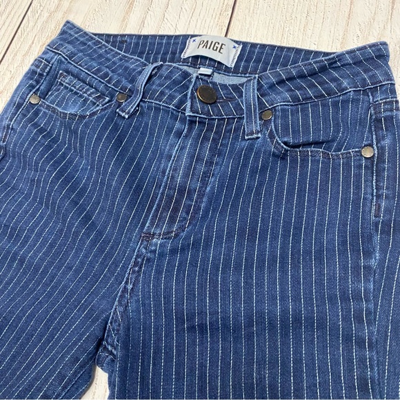 PAIGE Navy Pinstripe Women's Jeans size 25 - Picture 3 of 8